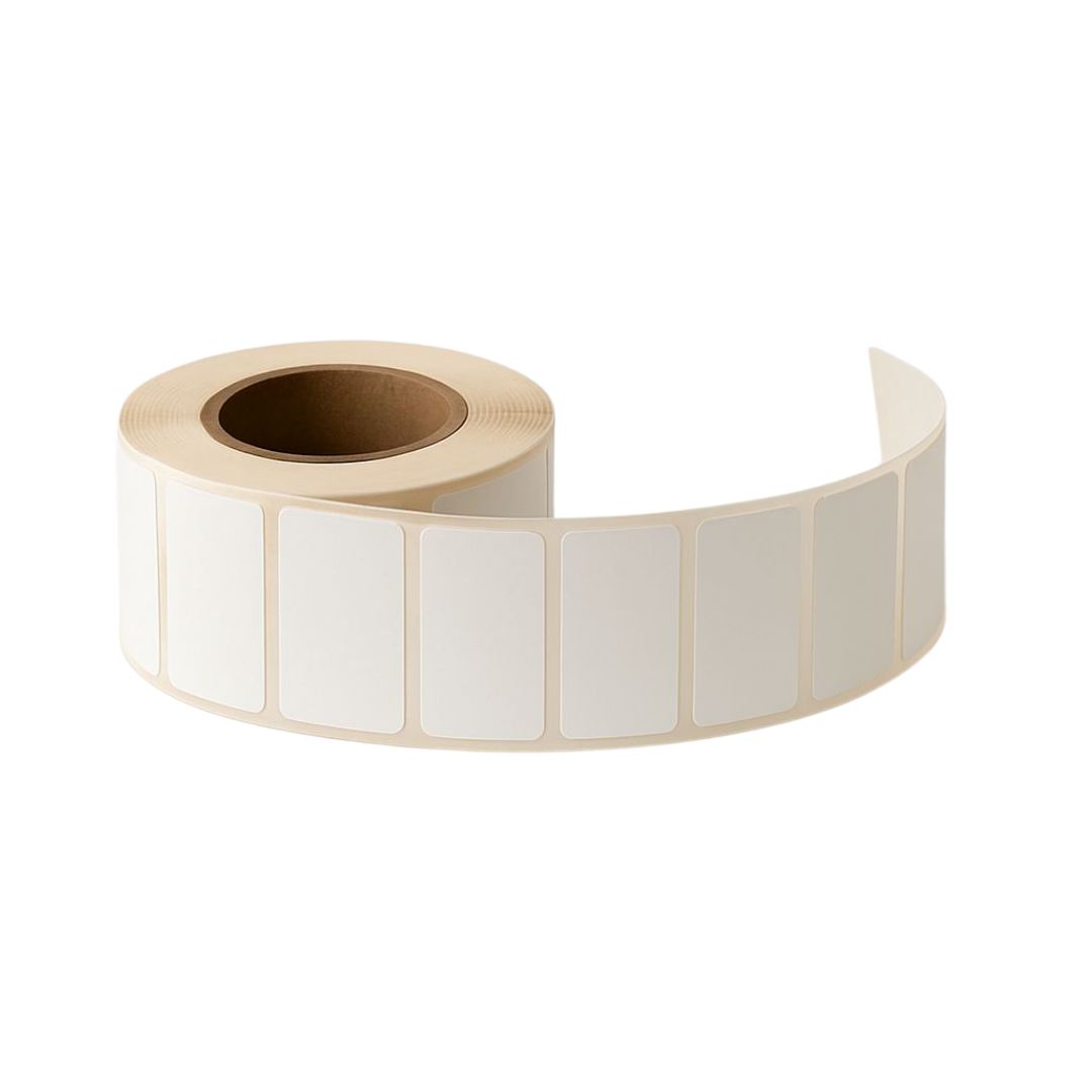 Küçük boy termal barkod etiketi – defter, dosya ve arşiv düzeni için pratik etiketleme çözümü.