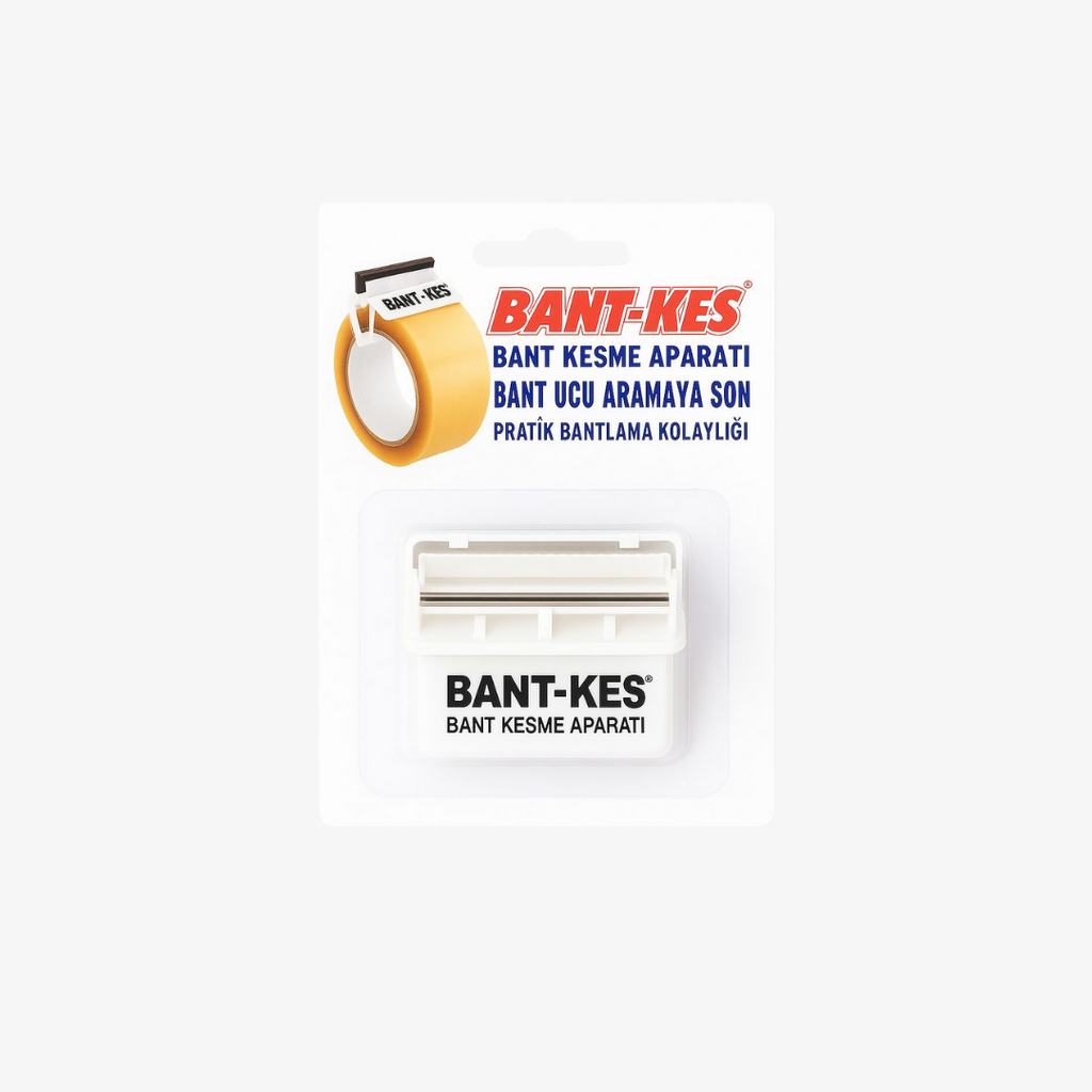 Beyaz bant kesme aparatı (paketli) – ergonomik tasarımı sayesinde kolay kullanım sunar. Koli bandı uygulamalarında hız ve pratiklik kazandırır. Sağlam yapısı uzun süreli kullanıma uygundur, paketleme ve depo işlemleri için idealdir.