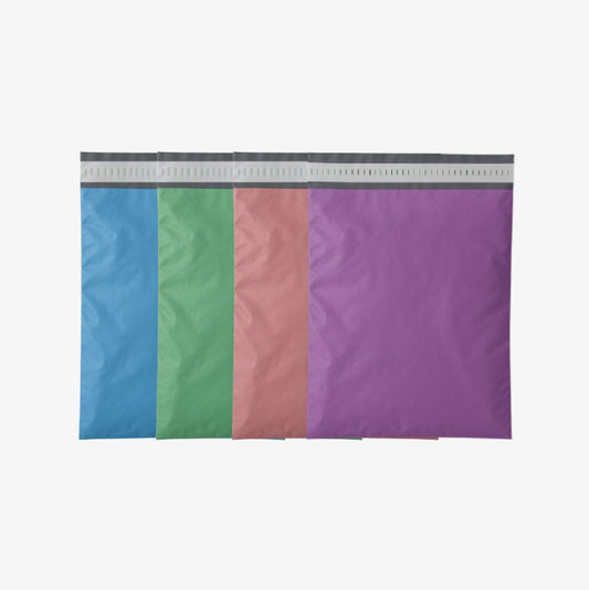 Cepsiz Renkli Kargo Poşeti Paketi - 25x30+5 - 400 Adet (4 Renk)