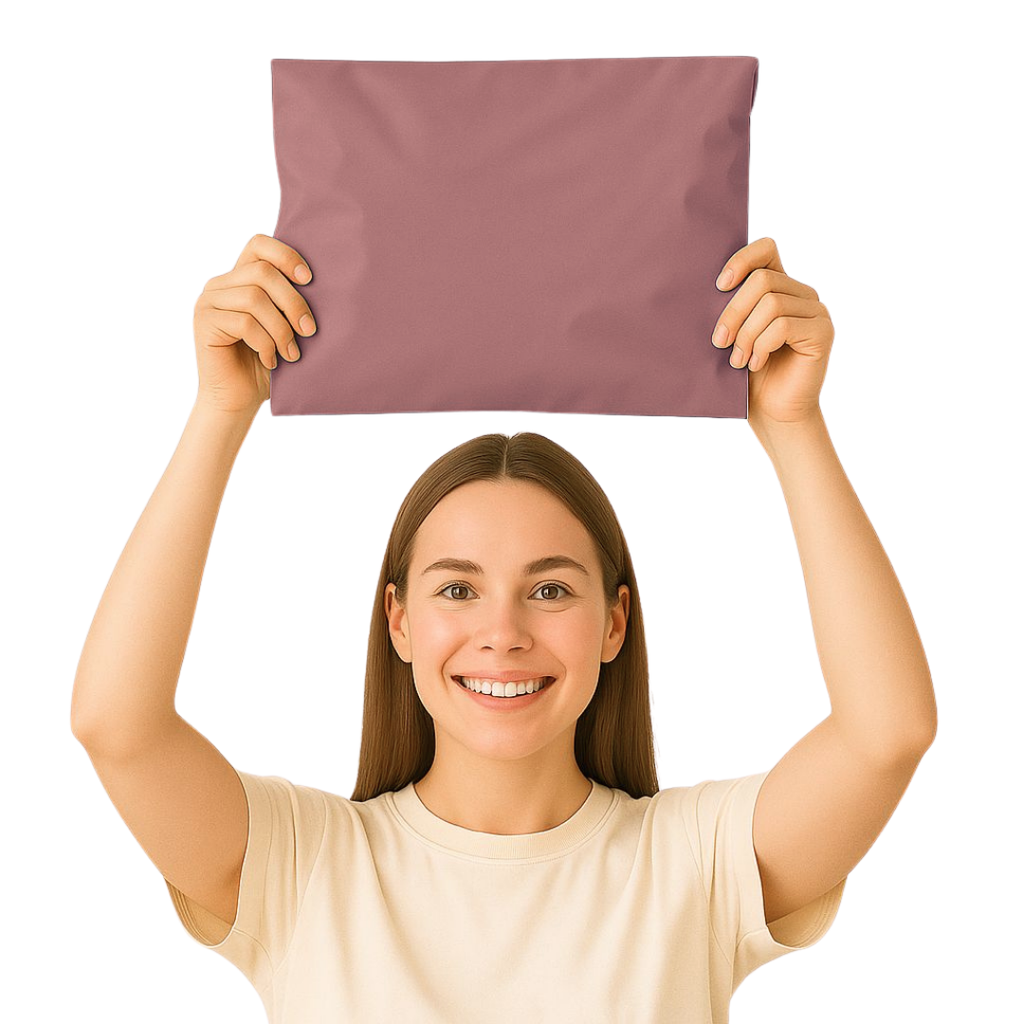 Hotmelt tutkallı cepsiz gül kurusu kargo poşeti – e-ticaret ve pazaryeri gönderilerinde kullanılan, hafif ve dayanıklı yapısıyla ürünleri korur, içerisine konulan ürün görünmez ve bir kez kapatıldığında yırtılmadan açılamaz.