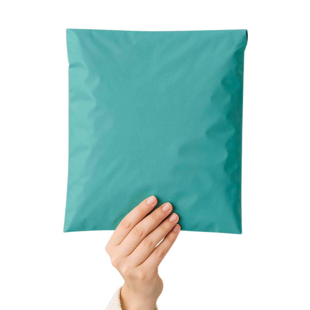 Koyu yeşil cepli kargo poşeti – çevre dostu ve geri dönüşüme uygun yapısıyla doğayı korur, sağlam malzemesiyle ürünleri güvenle taşır. Hotmelt tutkallı bant tek kullanımlık güvenlik sağlar, şeffaf fatura cebiyle evraklar düzenli taşınır.