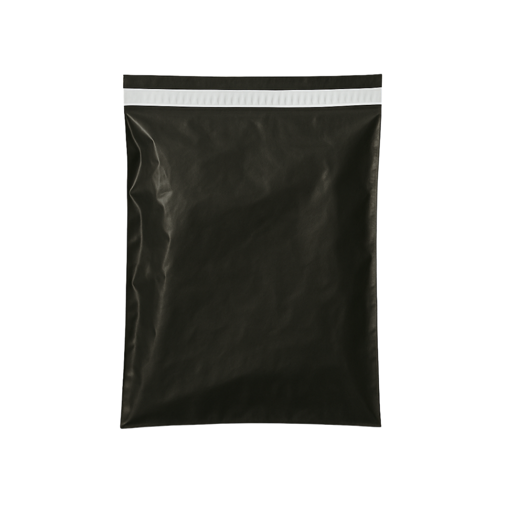 Siyah şeffaf kargo poşeti – Hotmelt tutkallı yapısı sayesinde kapandıktan sonra yalnızca yırtılarak açılır. Tek tarafı siyah zemin gizlilik sağlarken, diğer tarafı şeffaf zemindir. Dayanıklı ve su geçirmez yapısıyla e-ticaret gönderileri için idealdir.