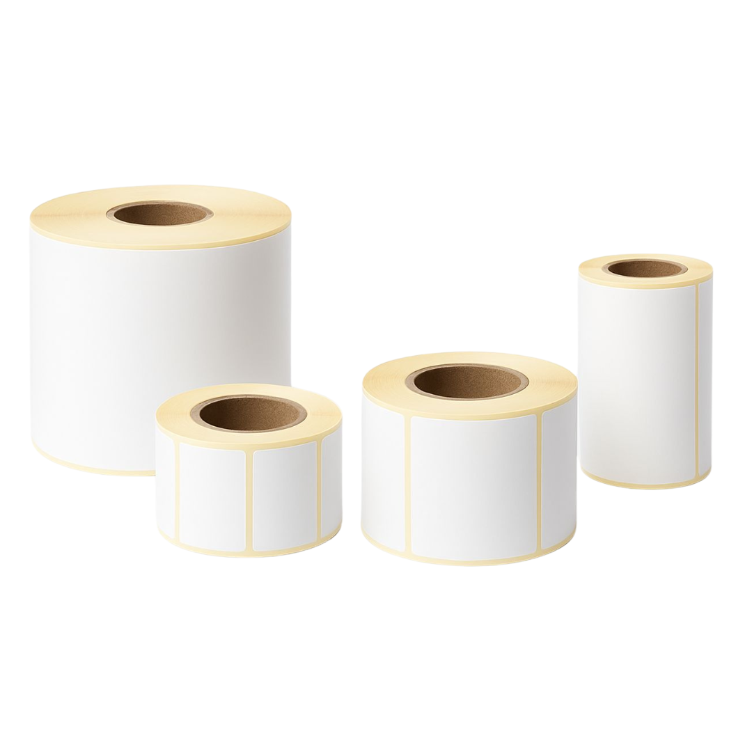 E-ticaret kargo gönderileri için termal barkod etiketi – küçük ve büyük ölçü seçenekleriyle faturalandırma ve adresleme işlemlerinde kullanılır