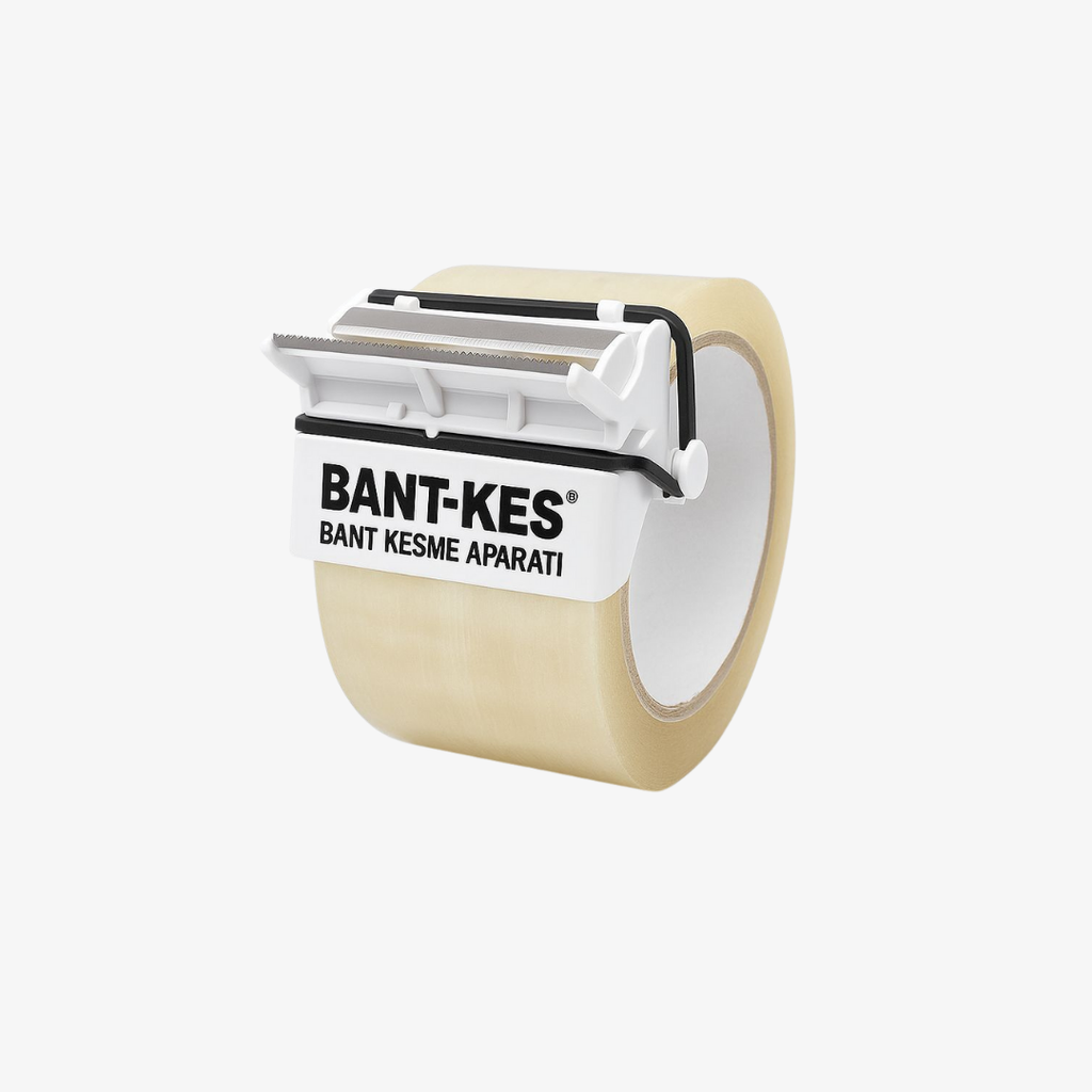 Bant paketi – 1 adet bant-kes aparatı ve 1 adet koli bandı içerir. Hotmelt veya akrilik tutkallı bant seçenekleri ile kullanılır. Beyaz ve siyah renk alternatifleri bulunan aparatı sayesinde koli bandı kolayca kesilir, paketleme süreçlerinde hız ve pratiklik sağlar.